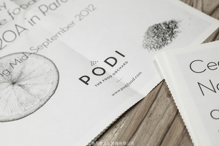 Print designed by Bravo Company for Singapore-based organic restaurant Podi